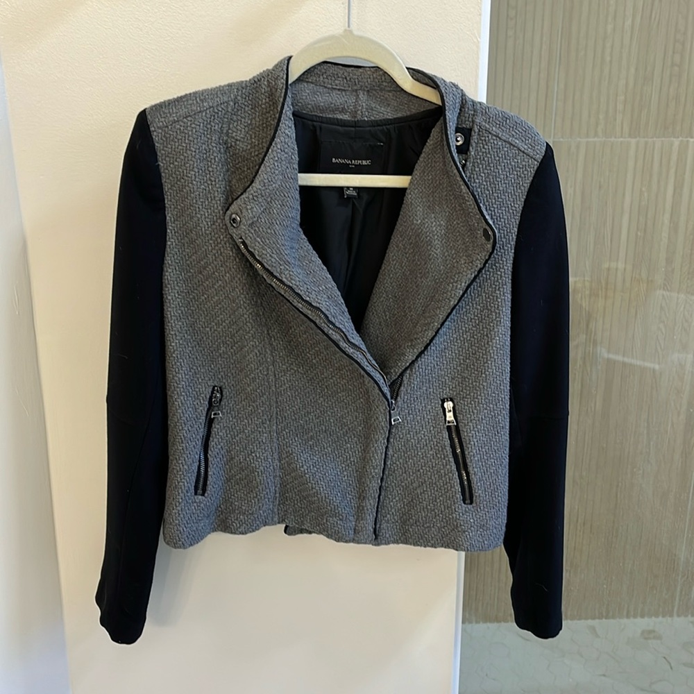 Banana Republic Tweed Moto Jacket